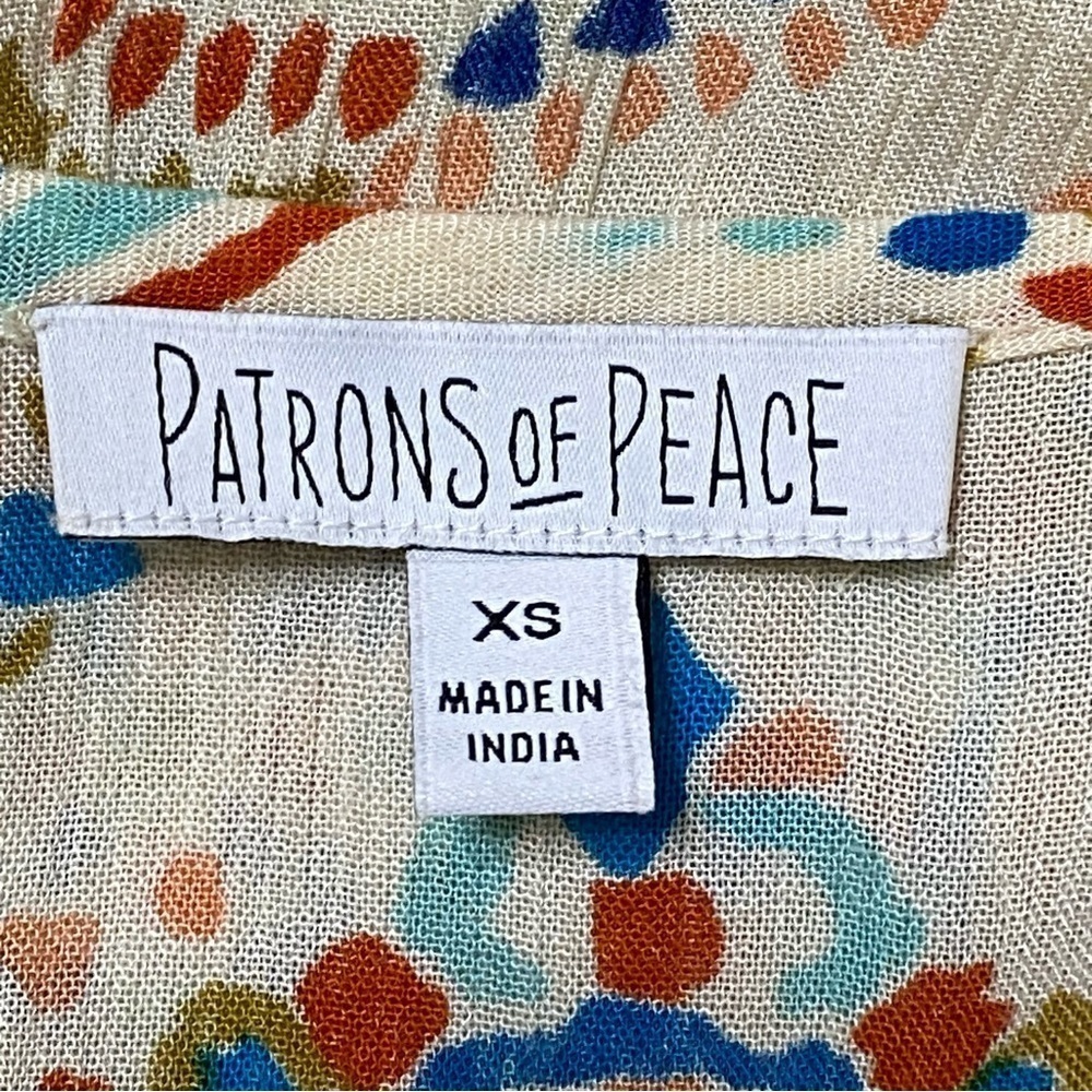 Patrons Of Peace Boho Tiered Mini Dress Adjustable Straps Retro Hippie XS - Picture 4 of 7